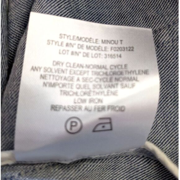 THEORY "Minou T" Linen Blend Baby Blue Three Button Blazer with Pockets, Size 0 - Picture 5 of 10